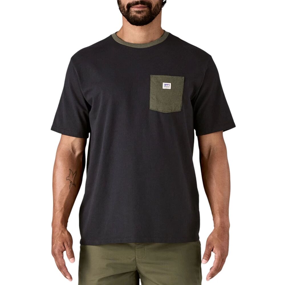 Patagonia Men's Shop Sticker Short Sleeve T-Shirt - Picture 3 of 5